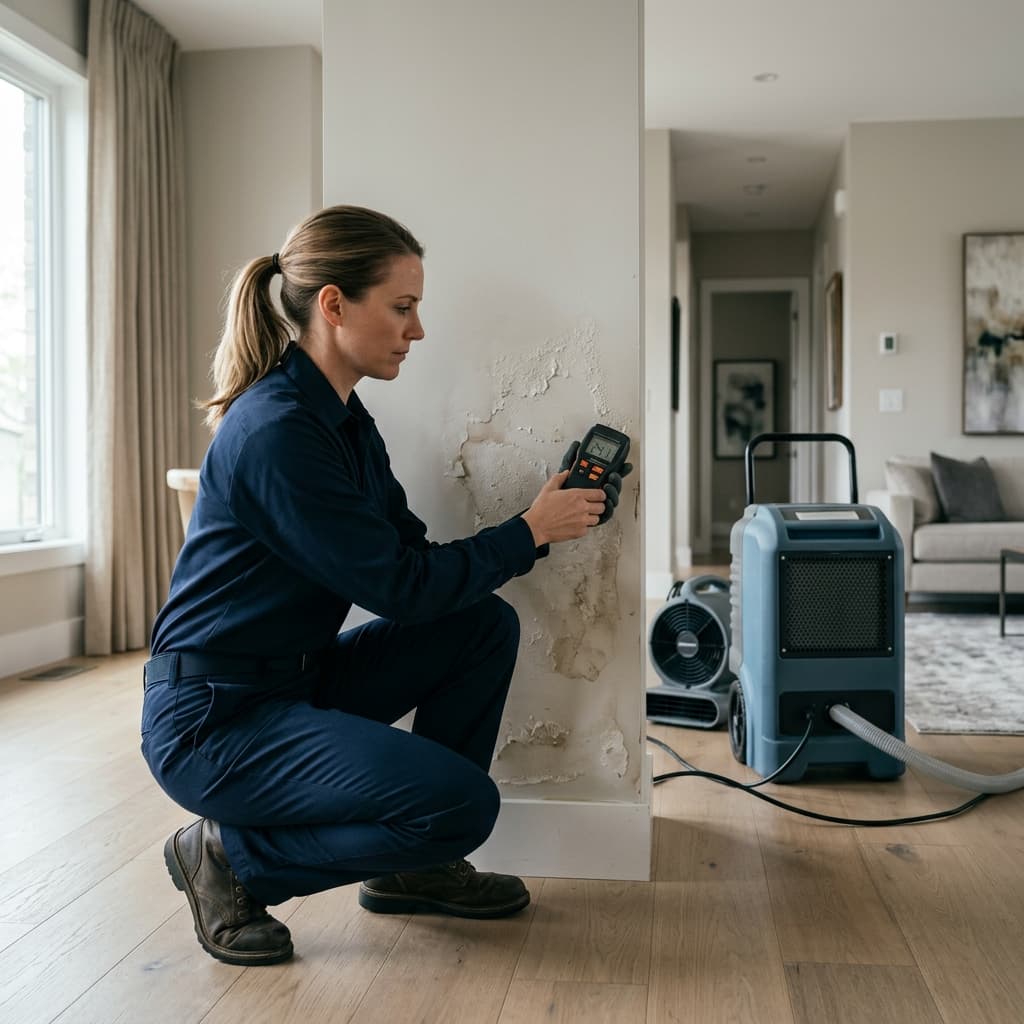 Prime Solutions LLC team responding to a water damage call in Northern Virginia