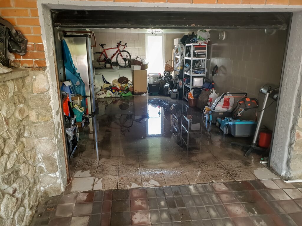 Flooded garage